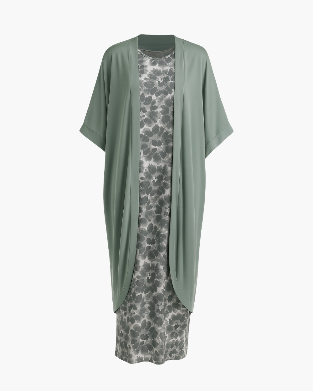 Folera - Vestito morbido con kimono