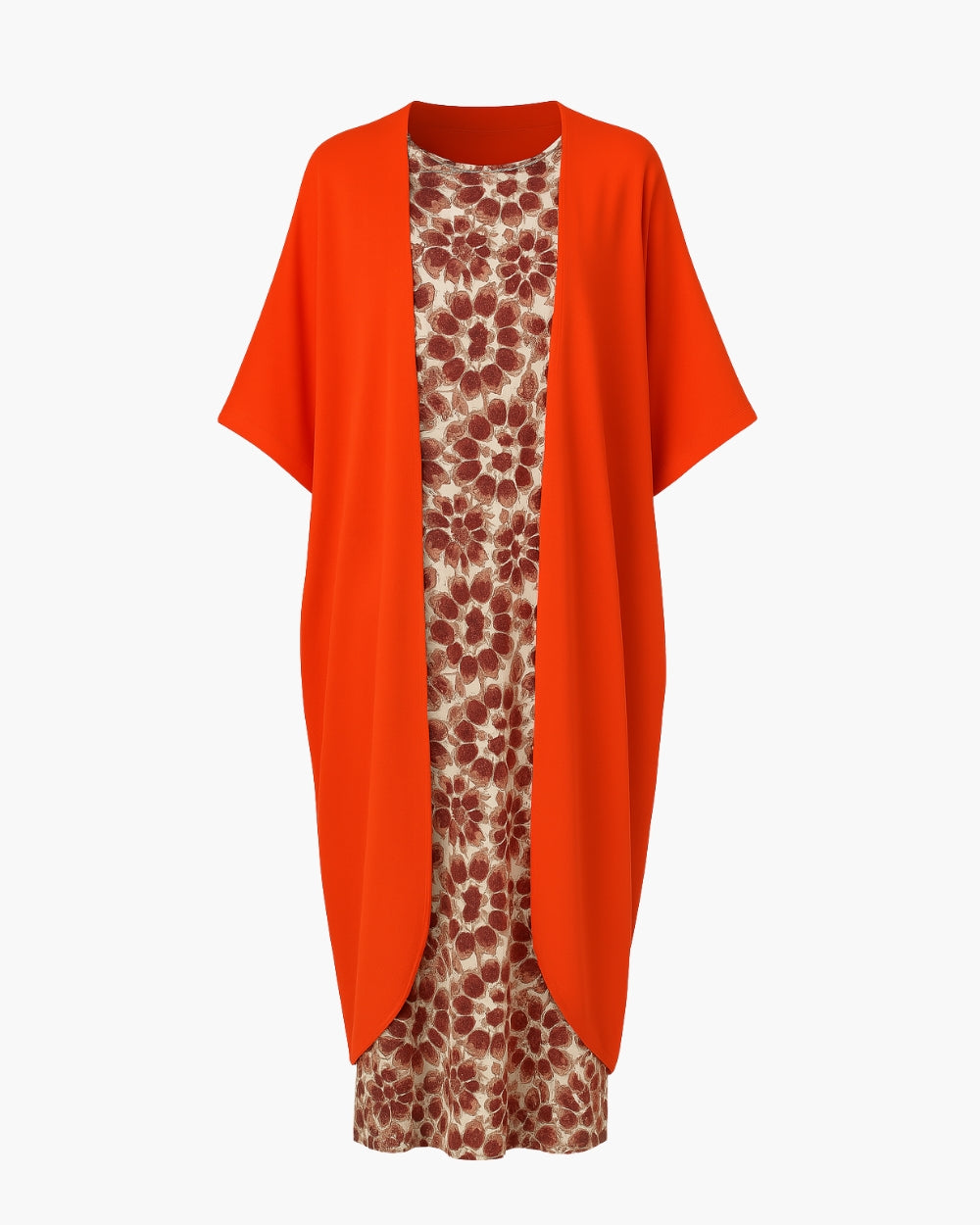 Folera - Vestito morbido con kimono