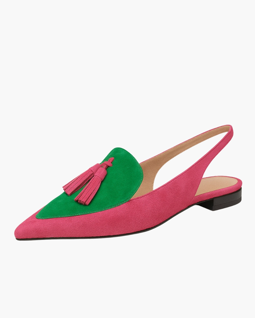 Quelia - Slingback a punta con nappine