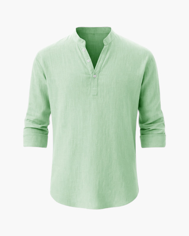 Derino - Camicia regular con collo alla coreana