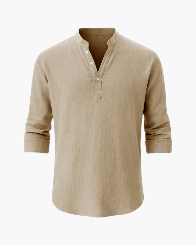 Derino - Camicia regular con collo alla coreana