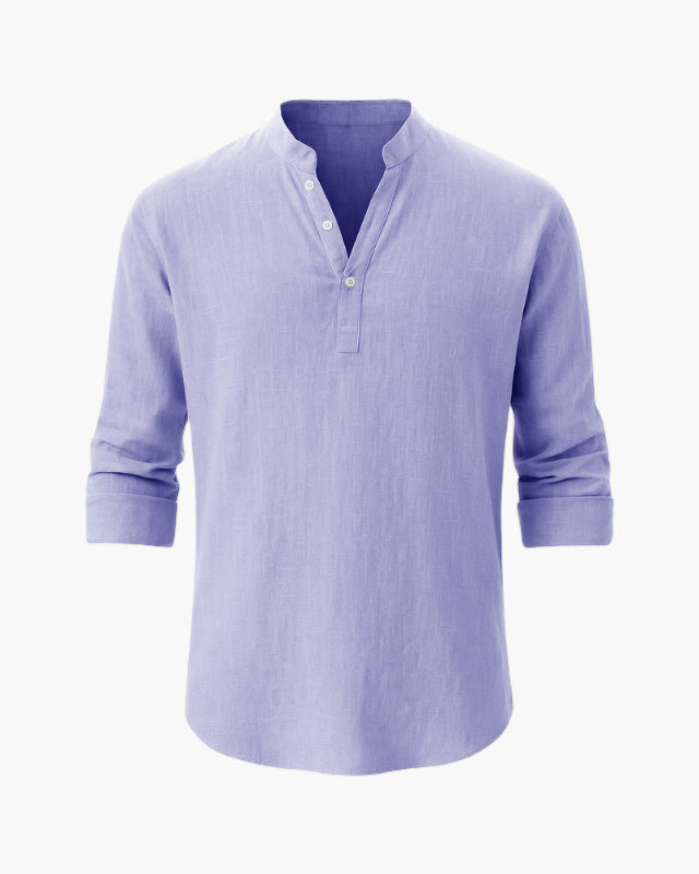 Derino - Camicia regular con collo alla coreana