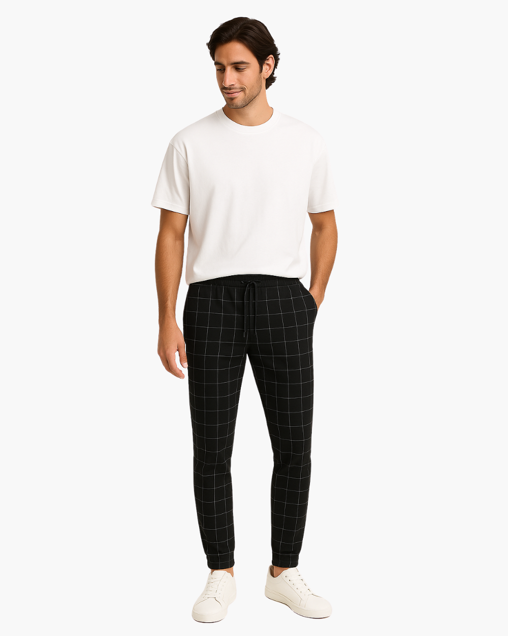 Gantino - Pantaloni jogger a quadri