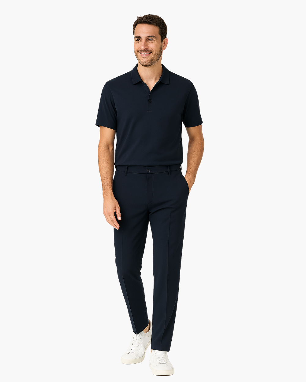 Galero Polo slim con pantaloni dritti