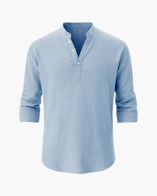 Derino - Camicia regular con collo alla coreana